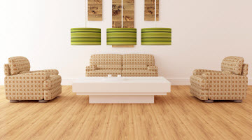 Living room that has bamboo flooring