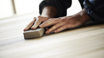 Sanding a timber floor